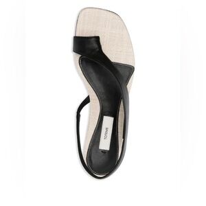 TOTEME 45mm leather kitten heel thong sandals